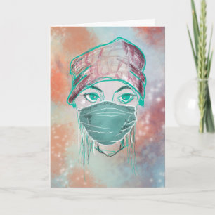 gezichtsmasker-scène kaart