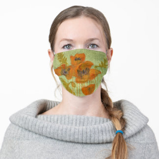 Gezichtsmasker van papaver stoffen mondmasker