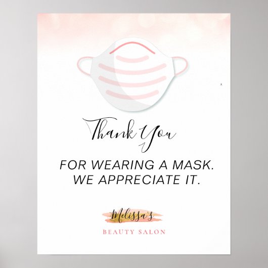 gezichtsmasker vereist bedrijfsveiligheid poster (Voorkant)