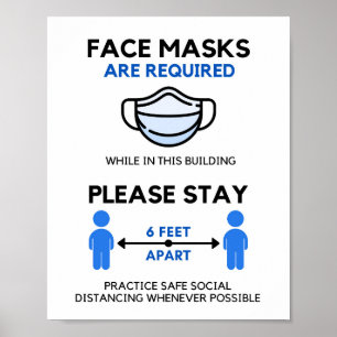 Gezichtsmasker vereist Poster, 6 ft. Away Poster