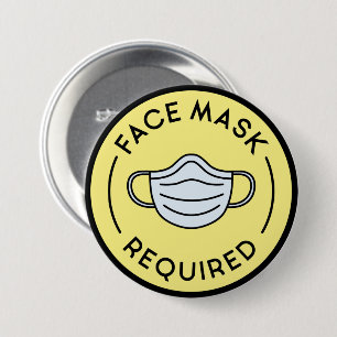 Gezichtsmasker vereist ronde button 7,6 cm