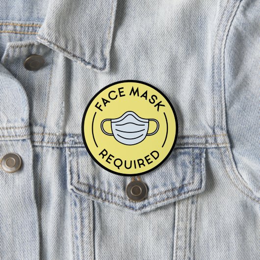 Gezichtsmasker vereist ronde button 7,6 cm (In situ)