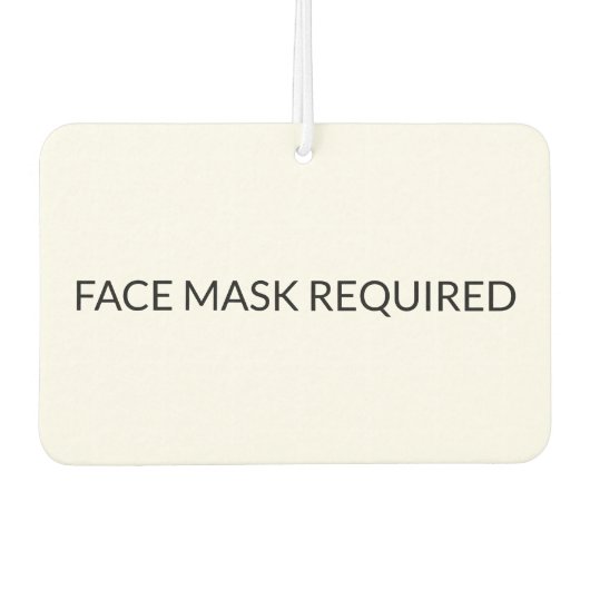 Gezichtsmasker Vereist zwart-wit eenvoudig teken Luchtverfrisser (Voorkant)