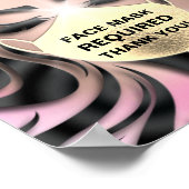 Gezichtsmaskerdekking vereist Covid Spark Gold Poster (Hoek)