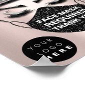 Gezichtsmaskerdekking Vereist gecodeerd Roos Aange Poster (Hoek)