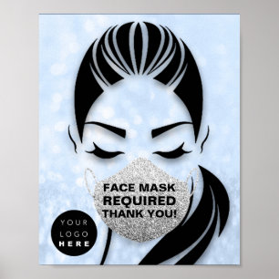 Gezichtsmaskerdekking Vereist gecodeerde aangepast Poster