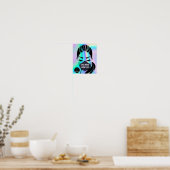 Gezichtsmaskerdekking Vereiste Logo Holographic Poster (Keuken)