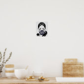 Gezichtsmaskers die de vereiste grijze as van de L Poster (Keuken)
