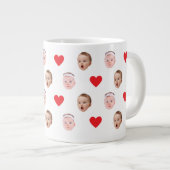 Gezichtsmok, op maat gemaakte fotomok, babyscadeau extra grote beker (Voorkant rechts)