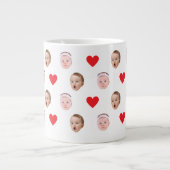 Gezichtsmok, op maat gemaakte fotomok, babyscadeau extra grote beker (Voorkant)