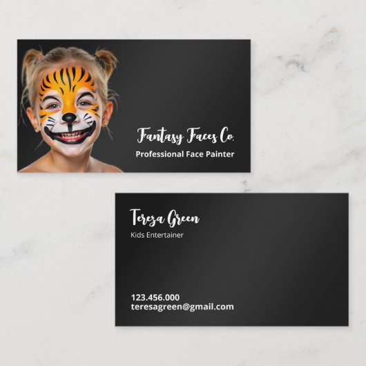 Gezichtsschildering Visitekaartje (Voorkant / Achterkant)