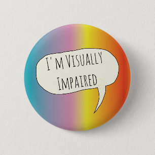 gezichtsstoornissen blind zicht ronde button 5,7 cm