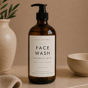 Gezichtswas Spa Salon Label Voedselcontainer Etiket