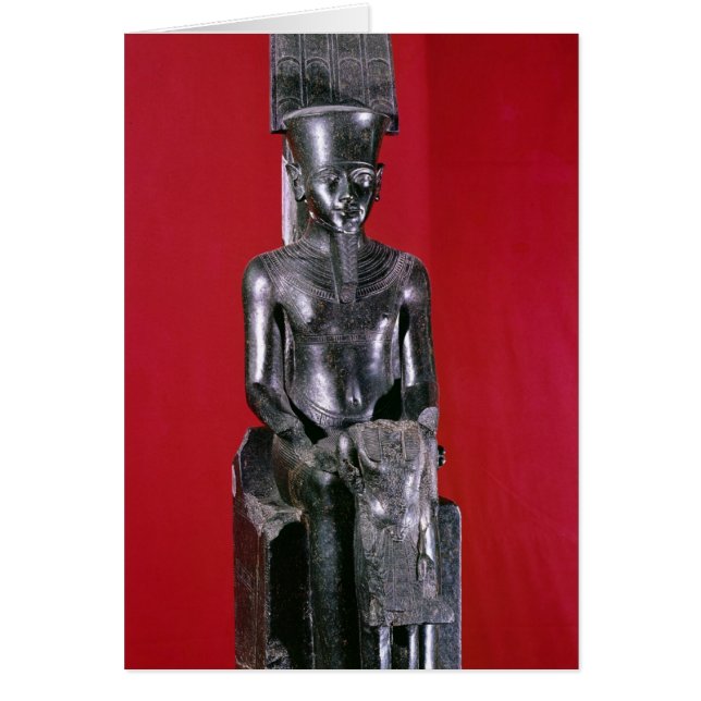 Geziend beeld van de god Amon dat bescherming bied (Voorkant)