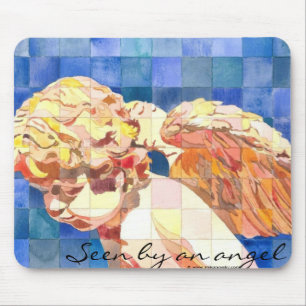 "Geziend door een engel" mousepad Muismat