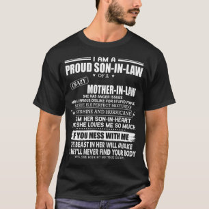 Geziene schoonzoon van een gekke schoonmoeder t-shirt