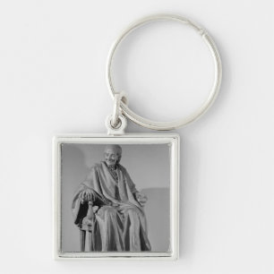 Geziene sculptuur van Voltaire Sleutelhanger