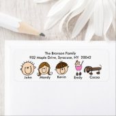 Gezin met Adresetiketten Etiket (Insitu)