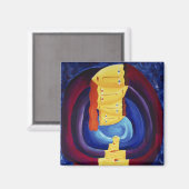 Gezin Samen Modern Portretschilderkunst Magneet (Voorkant / Achterkant)