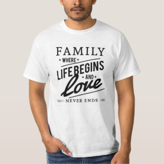 GEZIN WAAR HET LEVEN BEGINT EN NOOIT VERLIEZEN T-SHIRT