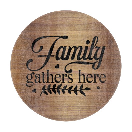 Gezinnen hier Wooden-achtige snijraad Snijplank (Voorkant)