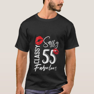 Gezinnen Sassy Classy 55 jaar oud Birthday Celebra T-shirt