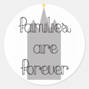 gezinnen zijn voor altijd mormon lds tempel ronde sticker