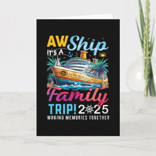 Gezins Cruise Reis Aw Schip Het Is Een Familie Kaart