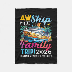 Gezins Cruise Trip Ah Schip Het Is Een Familie Fleece Deken