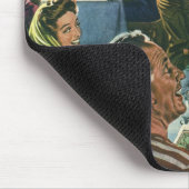  gezins diner in een diner met Jukebox Muismat (Hoek)