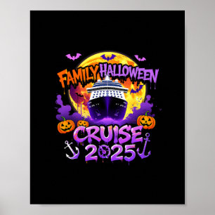 Gezins Halloween Cruise 2025 Griezelen Matching Be Poster