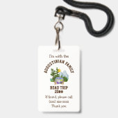 Gezins-roadtrip VERLOREN KIND Badge (Voorzijde met lanyard)