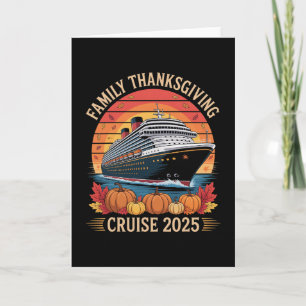 Gezins Thanksgiving Cruise 2025 Matching Vakantie Kaart