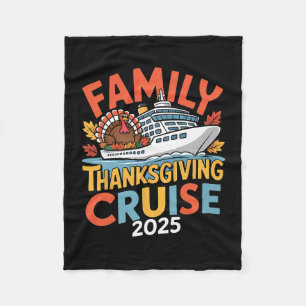 Gezins Thanksgiving-cruise 2025 Vakantietrip Schip Fleece Deken