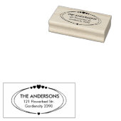 Gezinsaangepaste adrestekst 	rubberstempel (Gestempeld)