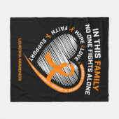 Gezinsbestrijding Leukemie Bewustmakingsproducten  Fleece Deken (Voorkant (Horizontaal))