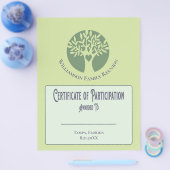 Gezinsboomliefdescertificaat van deelname flyer (Enkel)