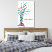 Gezinsboomstam geboorte canvas afdruk (Insitu (Slaapkamer))