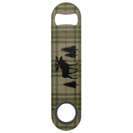 Gezinscabine Moose Pine Trees Sage Green Play Speed Flessenopener (Achterkant)