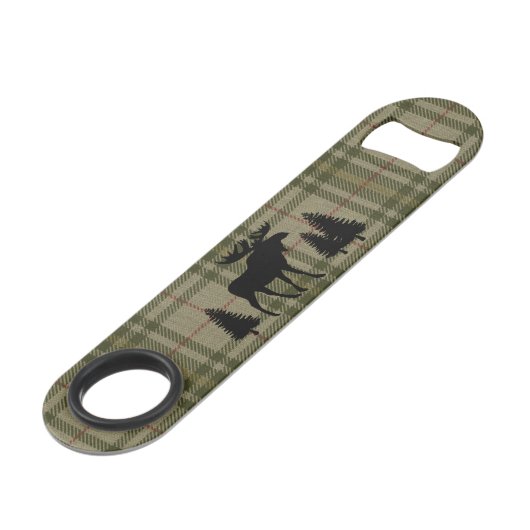 Gezinscabine Moose Pine Trees Sage Green Play Speed Flessenopener (Achterkant Gekanteld)