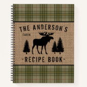 Gezinscabine Moose Trees Pset Burlap Recipe Notitieboek (Voorkant)
