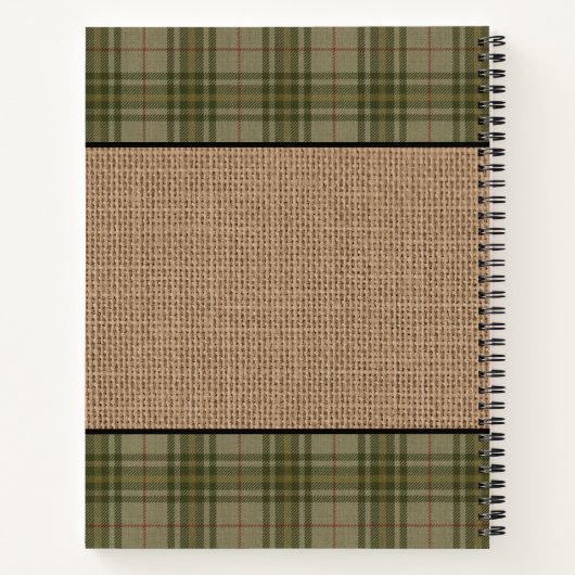 Gezinscabine Moose Trees Pset Burlap Recipe Notitieboek (Achterkant)