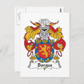 Gezinscrest van Borges Briefkaart (Voorkant / Achterkant)