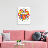 Gezinscrest van Borges Canvas Afdruk (Insitu (Woonkamer))