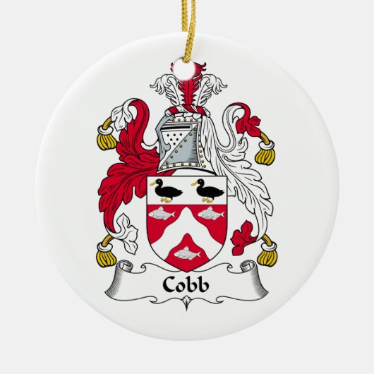 gezinscrest van Cobb Keramisch Ornament (Voorkant)