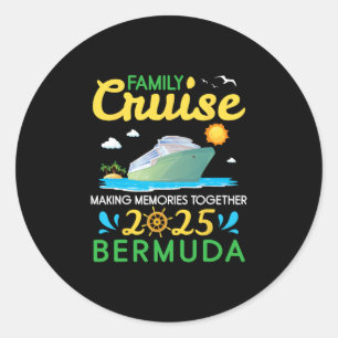 Gezinscruise 2025 Bermuda Herinneringen Maken Same Ronde Sticker