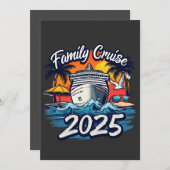 Gezinscruise 2025 Gezins Matching Bemannings Schip Kaart (Voorkant / Achterkant)