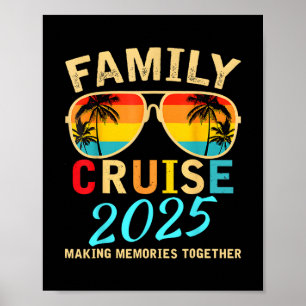 Gezinscruise 2025 Strand Matching Zomer Vakantie Poster