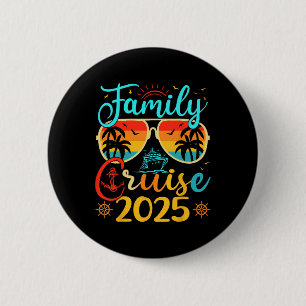 Gezinscruise 2025 Zomer Vakantie Matching Familie Ronde Button 5,7 Cm