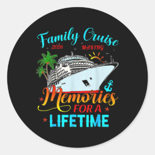 Gezinscruise 2026 Onvergetelijke Herinneringen Mak Ronde Sticker